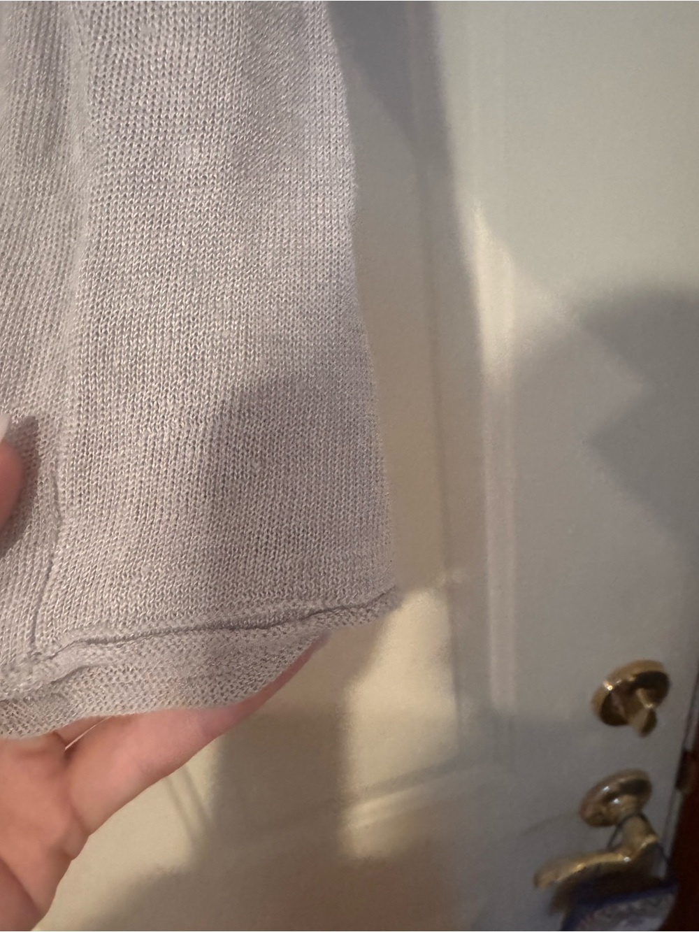 J. Crew Light Gray Wrap Top - Picture 5 of 6
